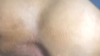 A Nice, Delicious Cumshot All Over the Hot Old Lady's Ass. the Sperm Dripped From Her Ass.