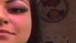 Milf brunette with pierced fake tits gets a wet facial