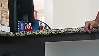 While My Stepsister Cleans the Kitchen, I Fuck Her and Give Her My Juicy Semen - Porn in Spanish.