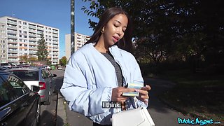 Skinny Lia Lin is having a hot fuck with public agent for money