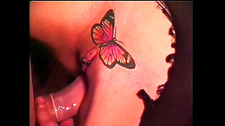 The Hot Waitress Has a Tatto and Piercing on Pussy and a Big Cock Inside