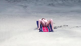 Sensual Nude Beach Goddess Captured by Drone - Ultimate Aerial Beauty
