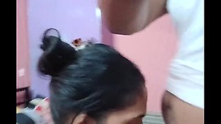 First Time Desi Couple Hot Romance - Asian Blowjob & Cum in Mouth