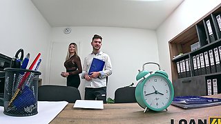 Stanley Johnson and his wife fucked with a beautiful girl in the office