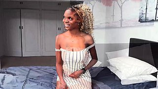 African blonde ebony model on casting