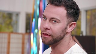 Savanah Storm's massage is surreal when her oiled up pussy is in play