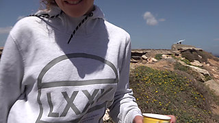 Hot German MILF Fucking on the Beach