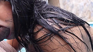 Stepdaddy Teaches Me to Swim Naked - I Drain His Huge Cock as a Thank-you