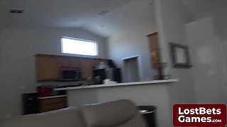 Playful Lesbian Teens Strip Connect Four Game - Aften Opal & Hottie