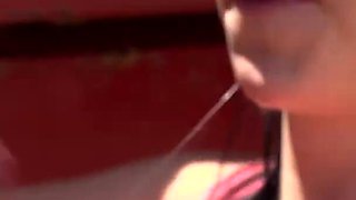 Irresistible brunette gets anally slammed outdoors