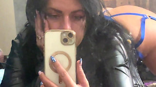 MILF in Sexy Lingerie & Long Coat - Mirror POV Fantasy