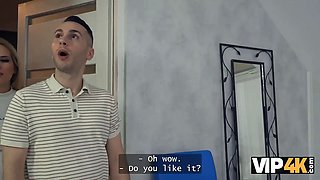 Vip4k. i put sex timer on, nailed the blonda and tricked her boyfriend!