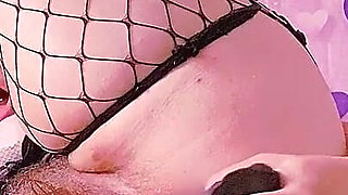 Use Dragon Dildo in Pussy, After in Ass, After Again in Pussy and Cum with Squirt, Wearing in Maid Dress