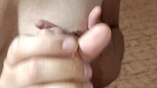 Korean Wife Sucks Cock in Close-up