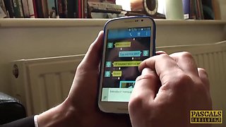 Subslut Montse Swinger gags on pecker before aggressive anal screw