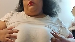 BBW Loves Playing with Her Big Tits