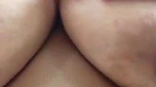 Huge Tits Oiled and Self Sucking Part 2