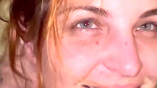 Face Slapping While Standing on Fuck Machine POV