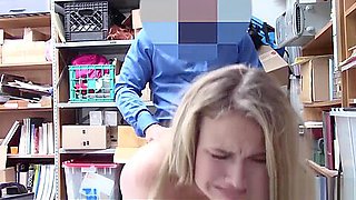 teen 18+ Thief Alyssa Cole Gets Hard Fuck Punishment From Store Officer