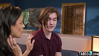 mom teaching stepson and his eighteen years old GF