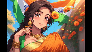 Happy Independence Day special video , ai generated , anime style . Shalini_ki_diary