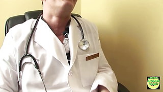 Asian Brunette Learns All About Sucking a Dick From a Doctor with a Big Cock