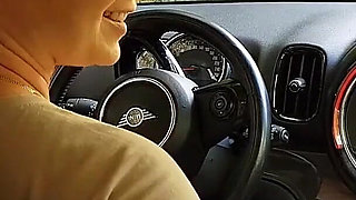 Hot Cheating Wife Pickup a Stranger and Blow Him in Car on a Public Street