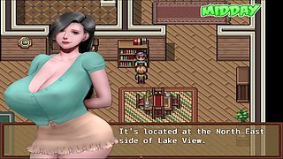 Anime big boob threesome in a zombie retreat