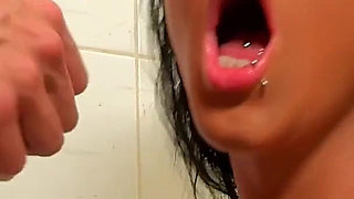 Sexy Teen Takes Shower with Big Cock Stud and Drains His Heavy Balls