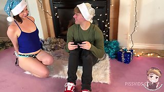 Step Sister Riley Daniels Surprised With Cock For Christmas - PissVids