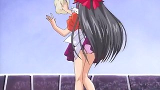 Nasty big-bosomed anime cutie gets her tight twat had sex
