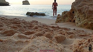 Swallow His Cum at Beach - Nicky Mist