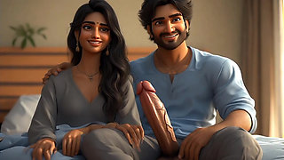Old Father in law and step son hardcore sex with her step daughter Tejaswini bhabhi thresome and foursome gangbang video