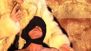 On a Chair with Smoking and Nipple Play