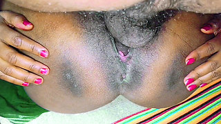 Indian Desi Village Bhabhi's Big Boobs Pressed by the Stepbrother Took Out the Heat of the Chut Throughout the Night