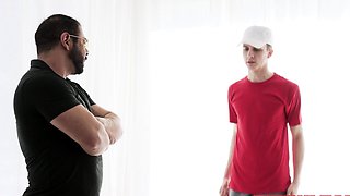 DILF trains twink in the art of topping