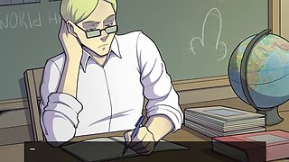 Witch hunter gets busy with a busty milf in uncensored animated fun