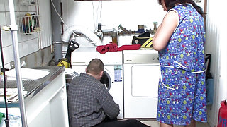 Fucked the housewife in the basement
