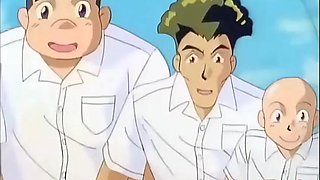 Busty anime teen screams as she drips cum