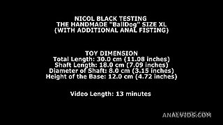 Nicol Black Testing The Handmade Balldog Size XL (With Additional