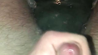 Steamy Bath Wank and Cum