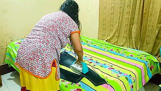 Hot Desi Indian Stepsister Ironing Cloth! Hard Sex Big Ass