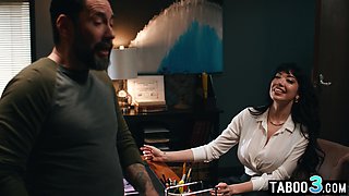 Naughty hispanic cougar seduces the director