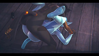 Furry Hentai Pokemon - Glaceon Hardsex with Anubis the Dog - Japanese Asian Manga Anime Film Game Porn