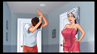Step-sister Jenny from Summertime Saga puts on a wild cam show