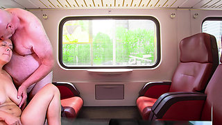 HOT RIDE ON THE TRAIN WITH ADAMANDEVE AND LUPO