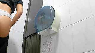 Camera records nurses pissing in public bathroom