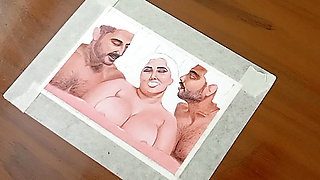 Erotic Art Or Drawing Of a Sexy Indian Woman Having A Steamy Affair with her Two Brother In Laws