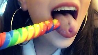 Hot brunette teen masturbating with a favorite toy