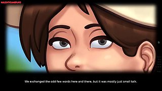 Lucky Pervert Helps Busty Sexy BBW Lonely Neighbor MILF in Her Garden She Tries To Seduce Him - Summertime Saga 04 3D Games